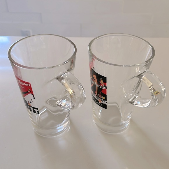 2 Jordi Labanda logo ART Grand Marnier Glass Pinched Coffee Mug Cups w Handle - Picture 2 of 5